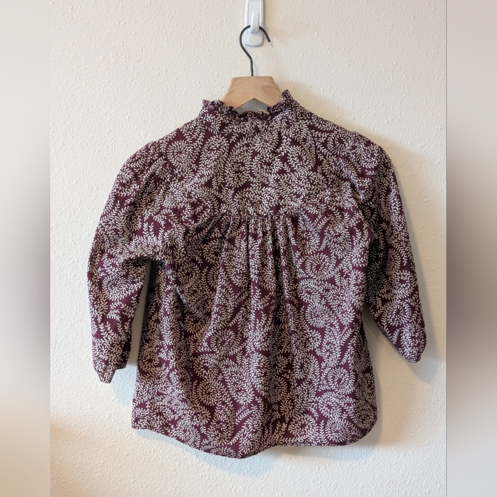 Banana Republic Maroon and White Blouse - Picture 4 of 4